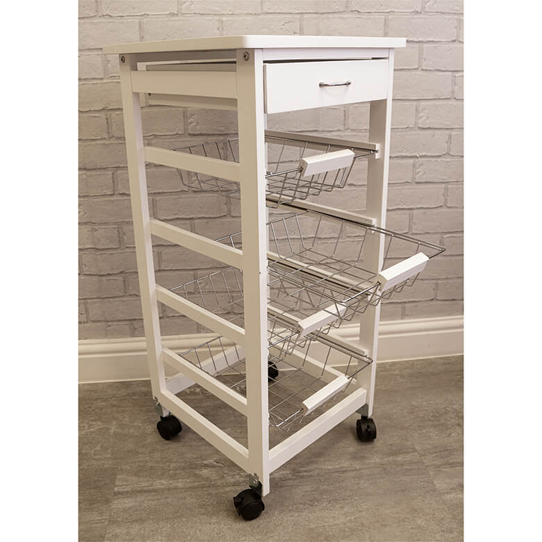 Kitchen Trolley White Coopers Of Stortford