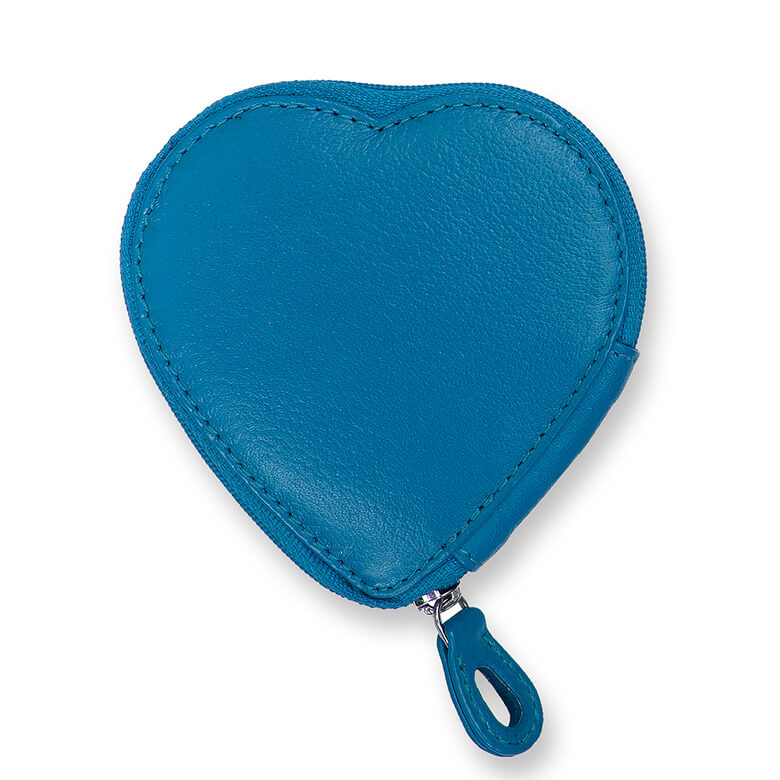 Heart RFID Coin Purse Blue