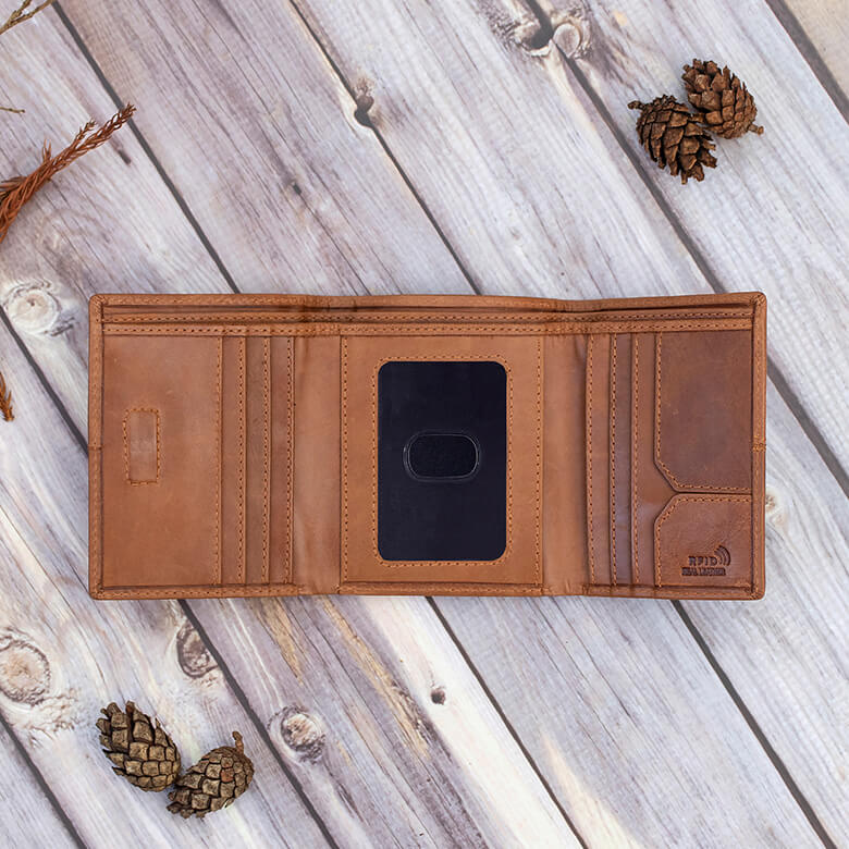 Medium brown bag wallet on sale