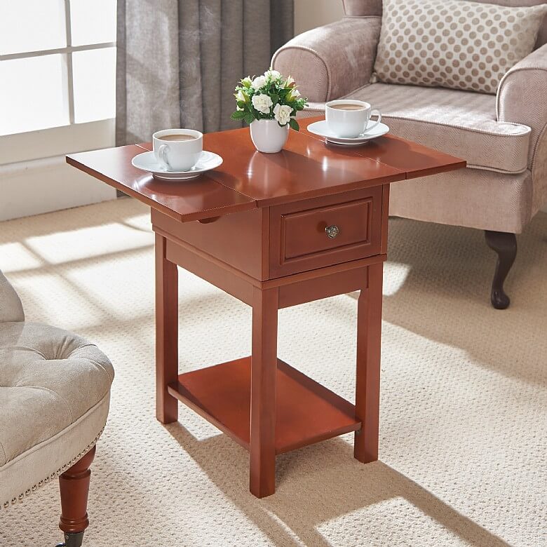 Small drop leaf clearance end table