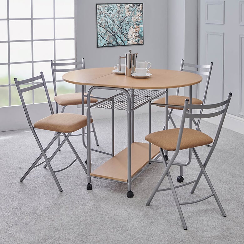 Stowaway Dining Set Oak Coopers Of Stortford