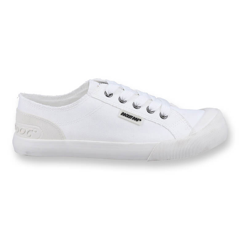 Rocket Dog Womens Jazzing 12A Canvas Trainers White Coopers Of