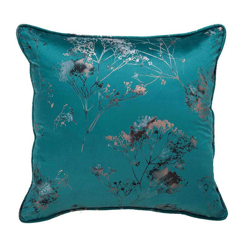 Grey and teal shop cushions