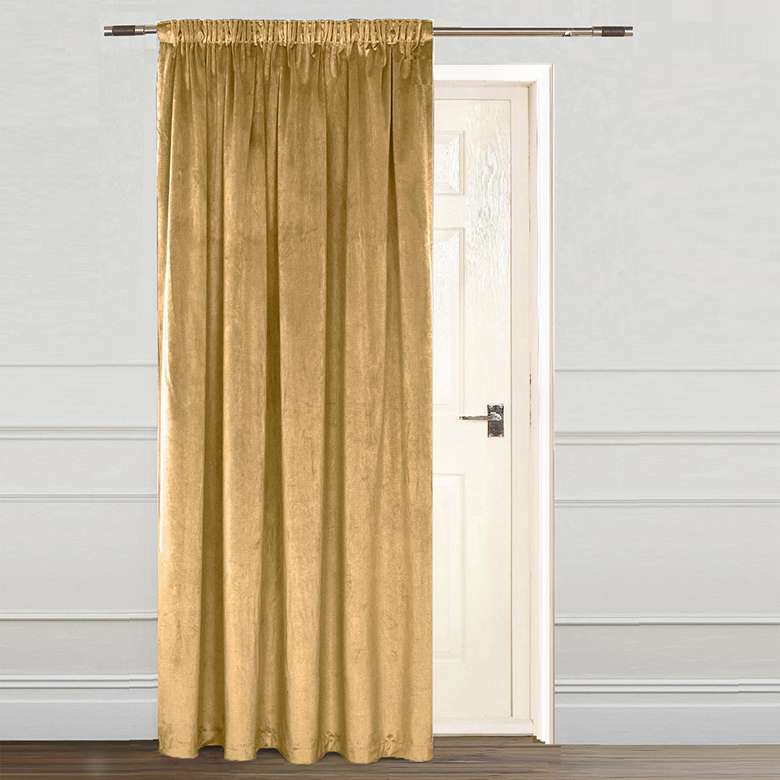 Montreal Velour Door Curtain Gold Coopers Of Stortford