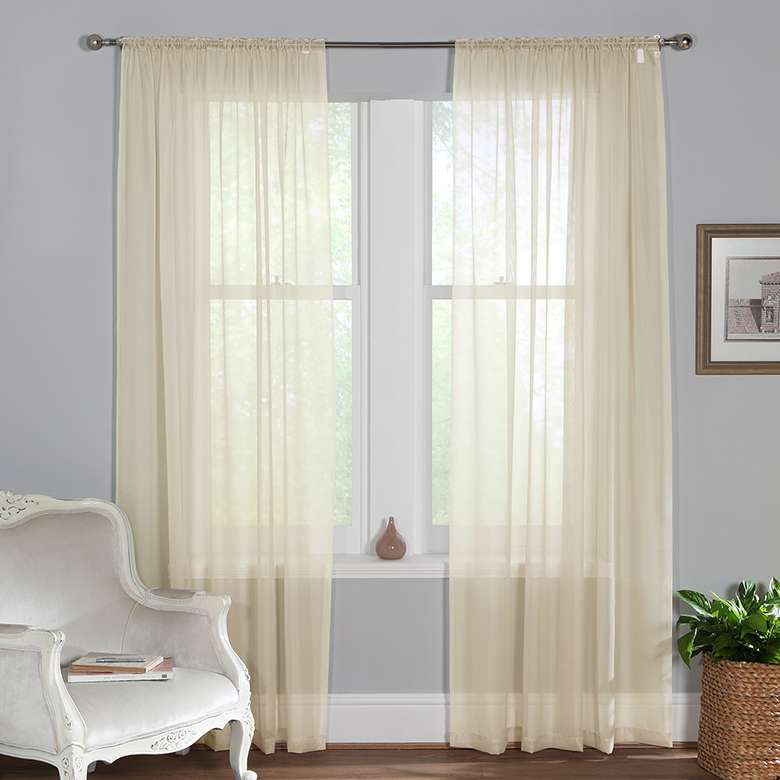 Sheer voile panels top