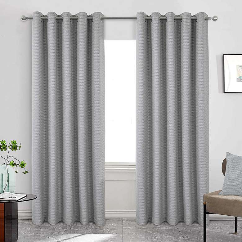 Woolacombe Lined Ringtop Curtains Pale Grey