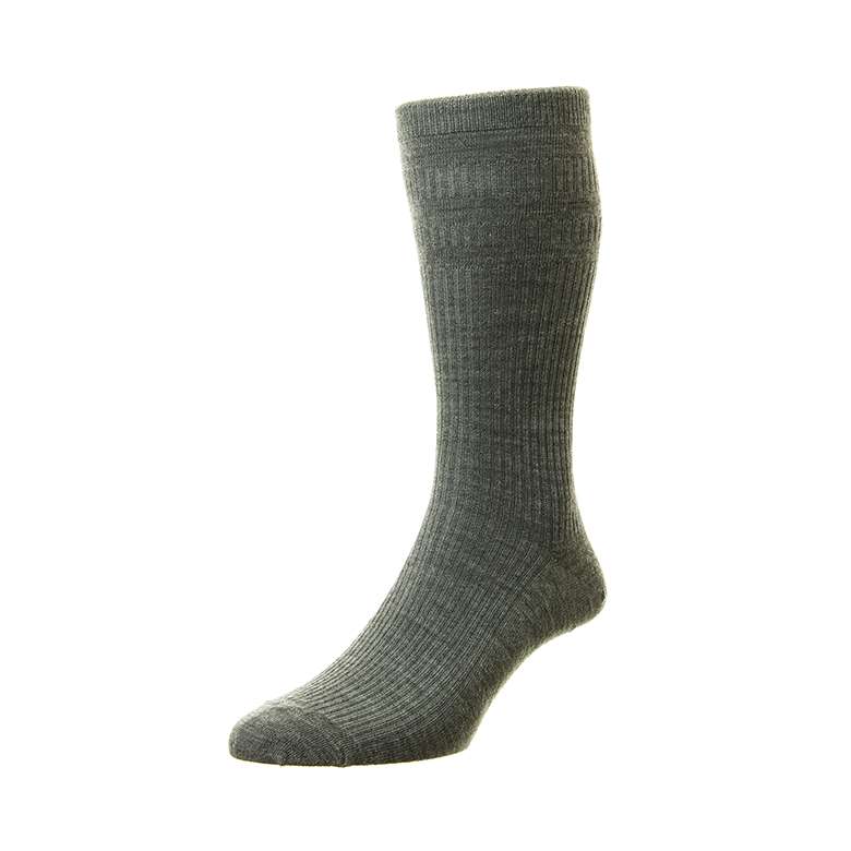 Men's Wide Wool Softop Pair Socks Grey Coopers Of Stortford