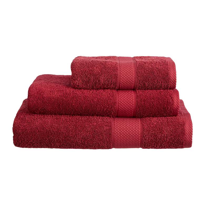 Burgundy towels online and bath mats