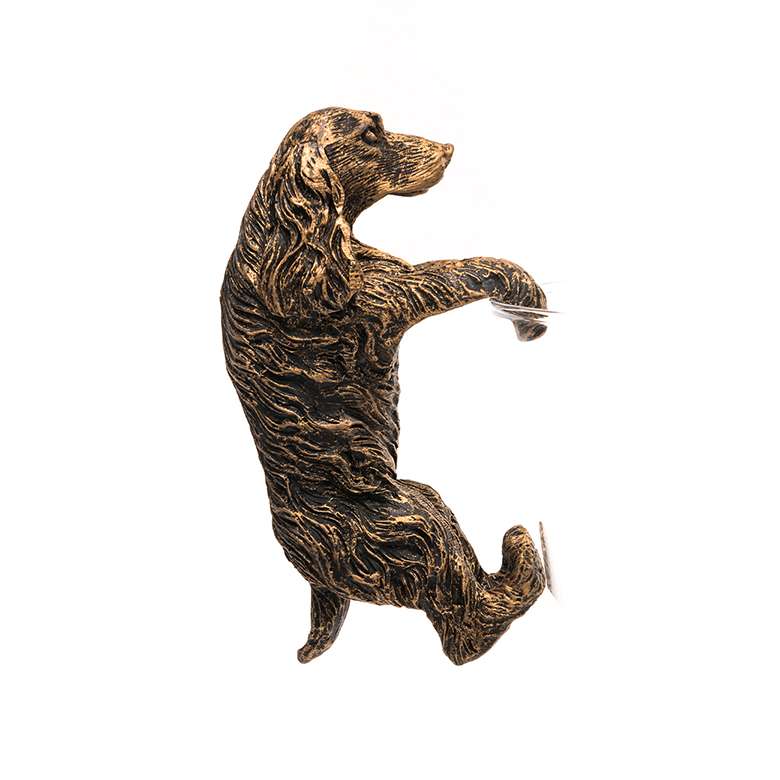 Pot Buddies Cocker Spaniel Bronzo - Ornamento Per Vasi E Fioriere - Decorazione Fatta A Mano Resistente Al Gelo - Regalo Originale