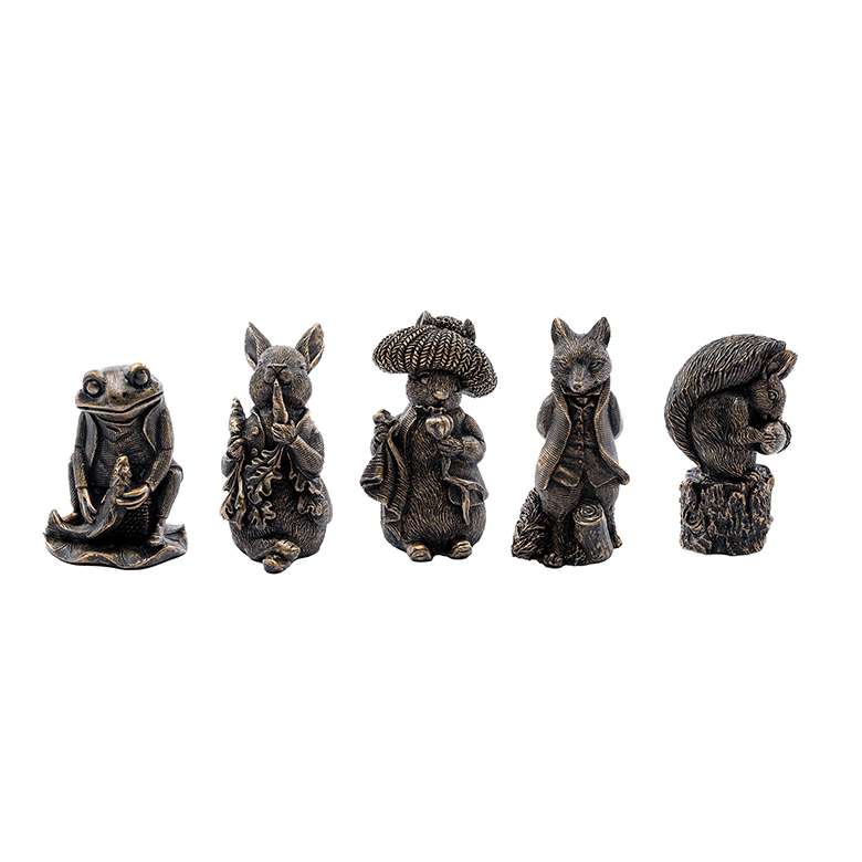 Cane Companion Beatrix Potter - Scoiattolo Con Nocciolo - Decorazione Da Giardino In Resina Fatta A Mano
