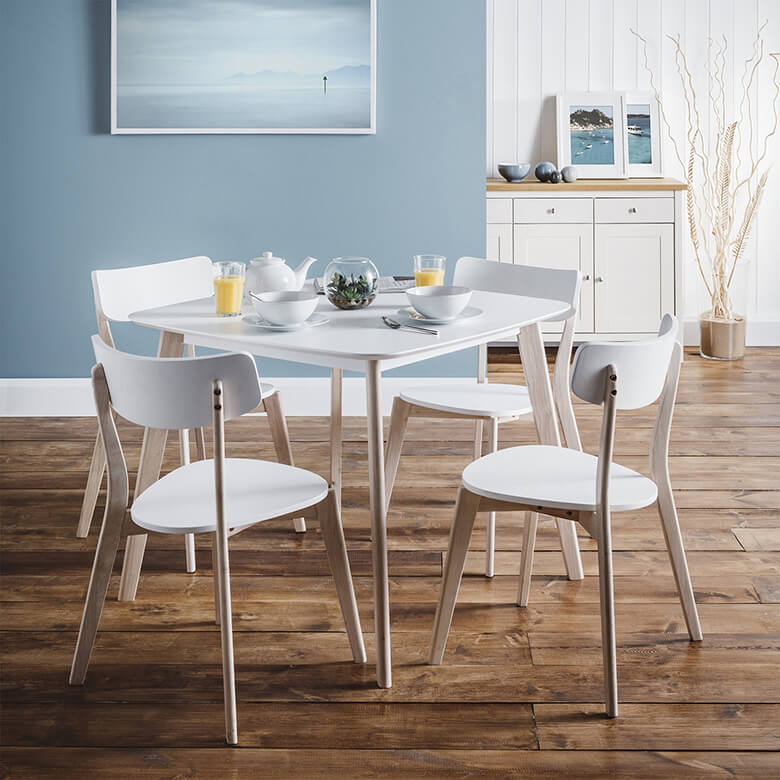 Square white dining table discount