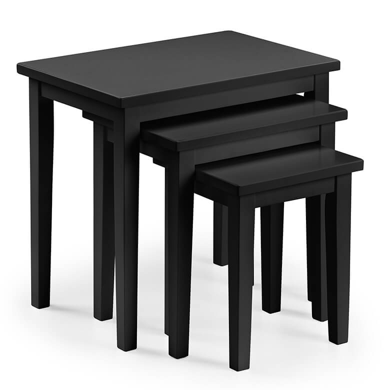 Ivy Nest of Tables - Black | Coopers Of Stortford