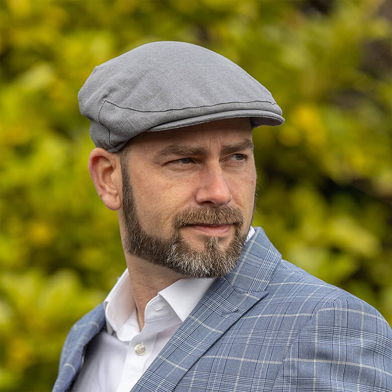Boston Linen Cap Grey