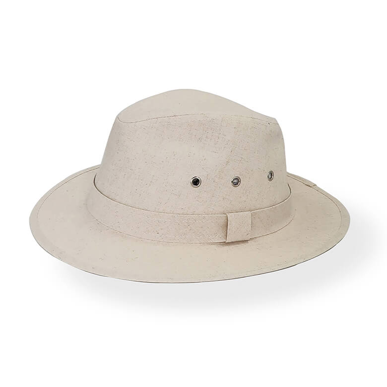 Linen fedora hat sale