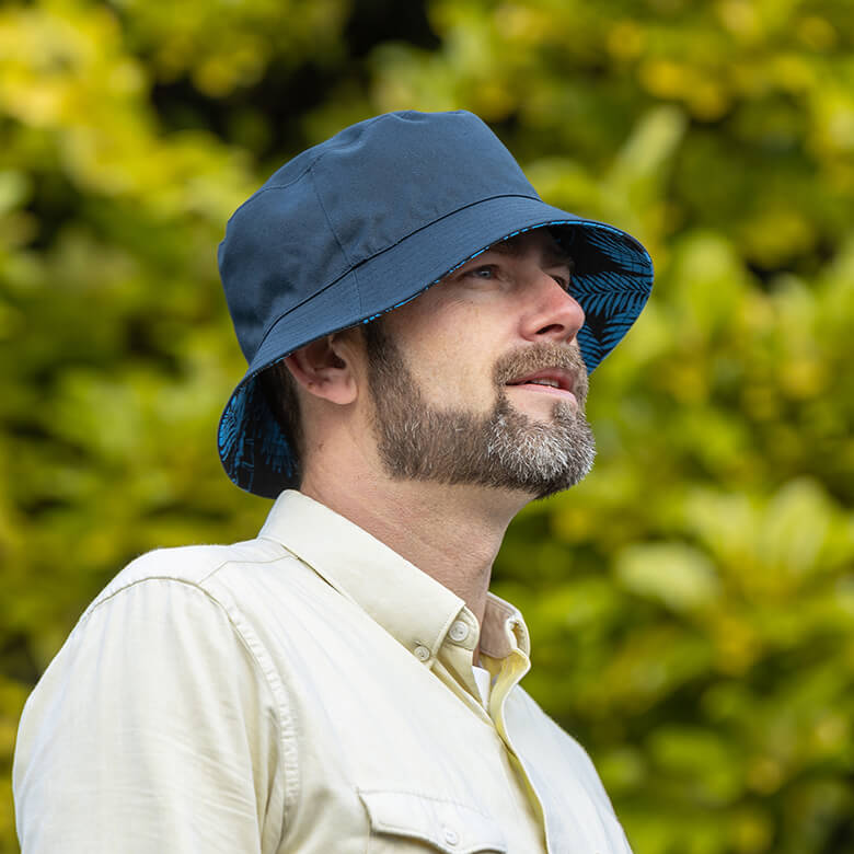 Palma Reversible Bucket Hat - Navy
