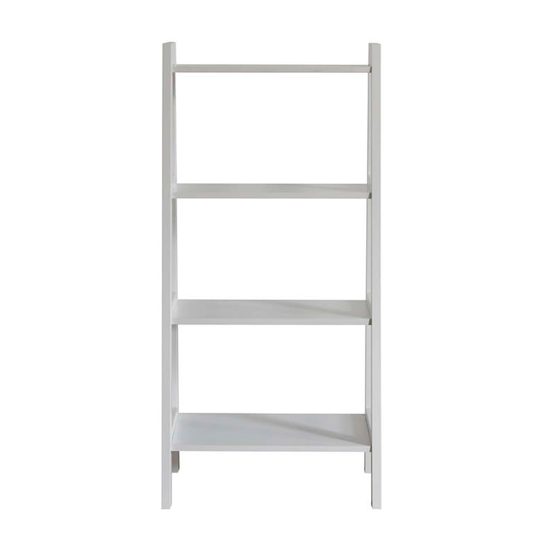 Colonial 4-Tier “Ladder-Style” Tapered Shelving Unit - White
