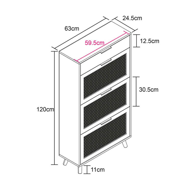 Raphia Shoe Cabinet White Coopers Of Stortford