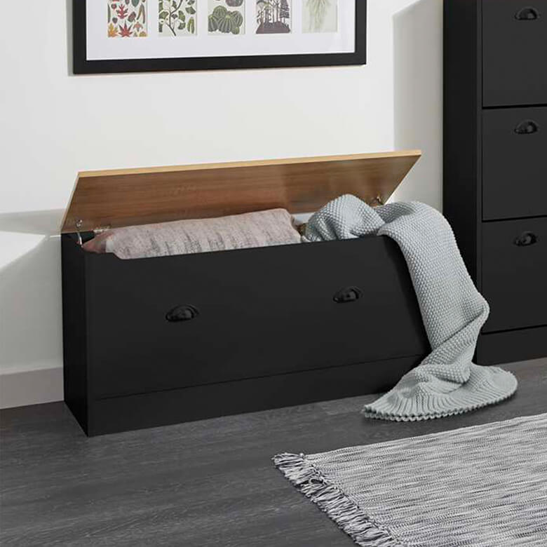 Linwood Storage Box Grey And Oak Effect Bedroom Furniture Coopers