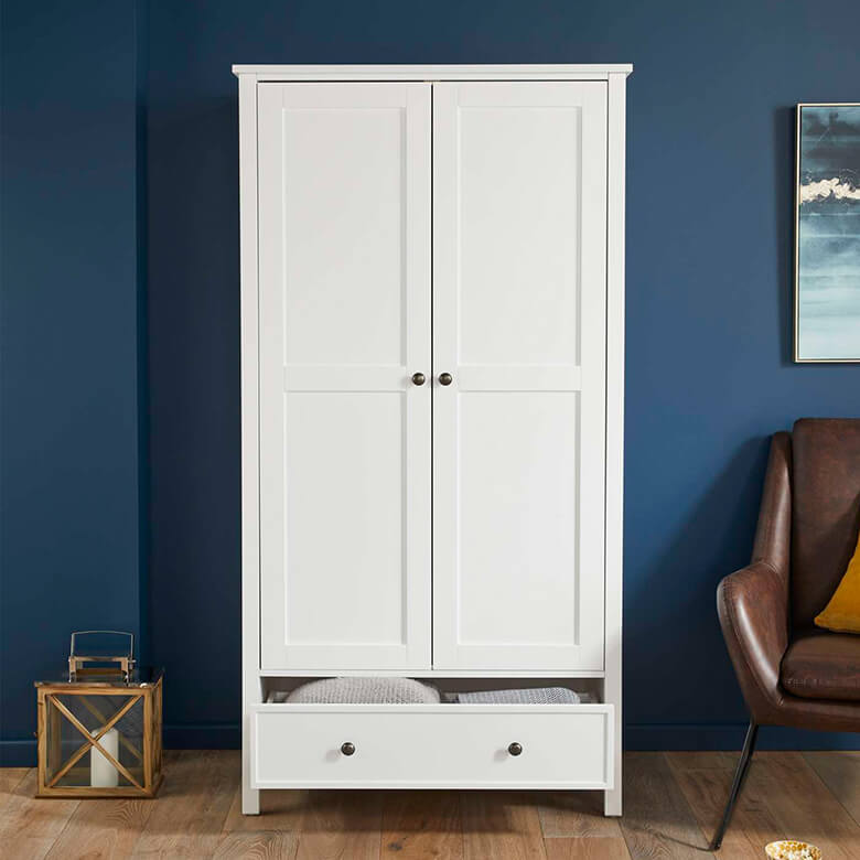 Stevie Wardrobe And Drawers Set White Laura James atelieryuwa.ciao.jp