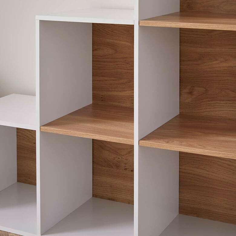 Long cube shop storage unit