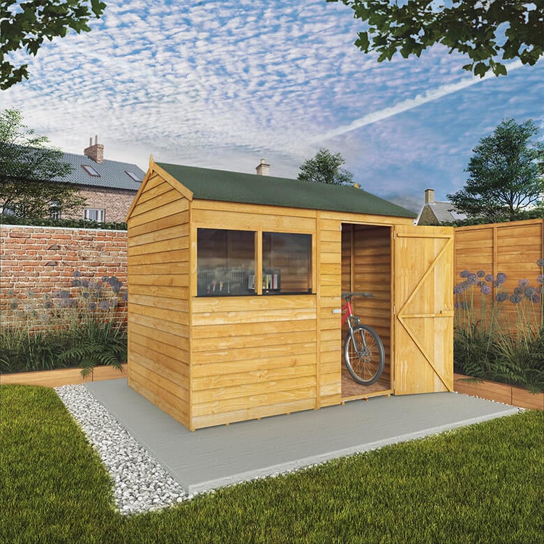 Mercia 8 X 6ft Overlap Reverse Apex Shed | Coopers Of Stortford