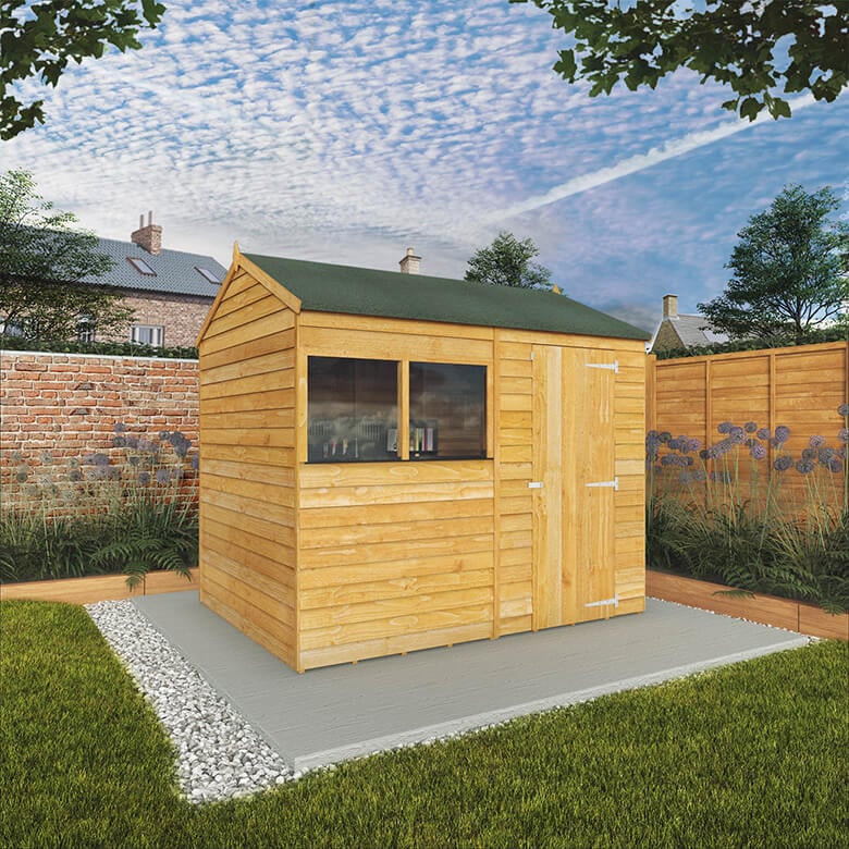 Mercia 8 X 6ft Overlap Reverse Apex Shed | Coopers Of Stortford