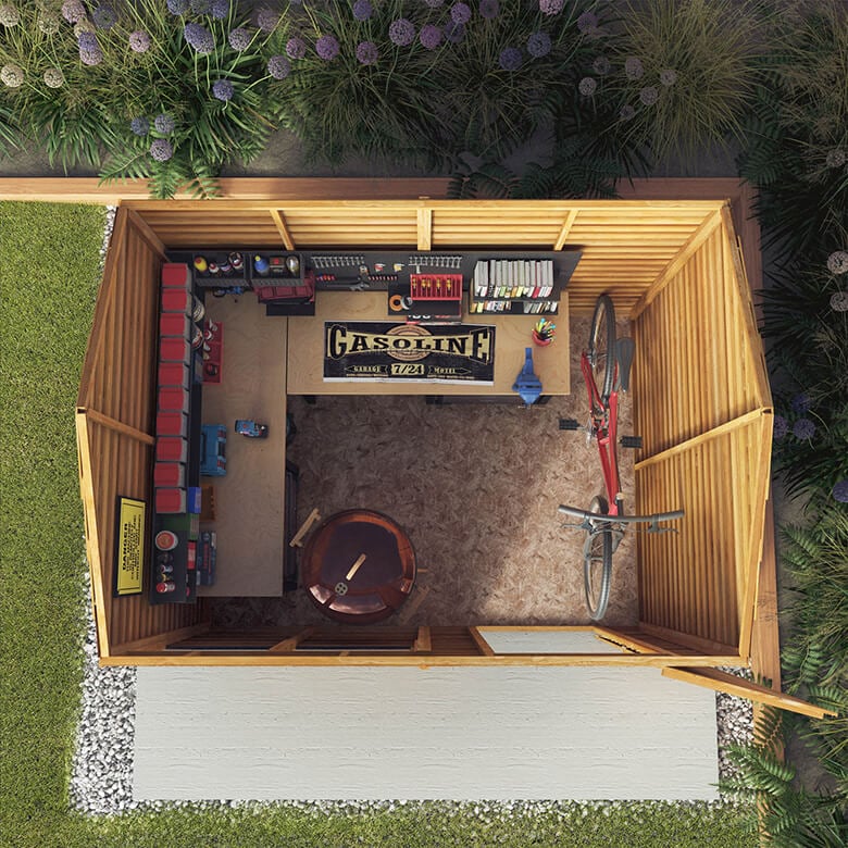 Mercia 8 X 6ft Overlap Reverse Apex Shed | Coopers Of Stortford