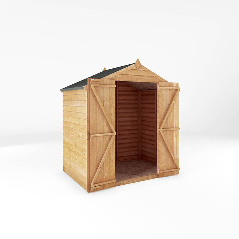 Mercia 4 x 6ft Overlap Apex Windowless Shed | Coopers Of Stortford