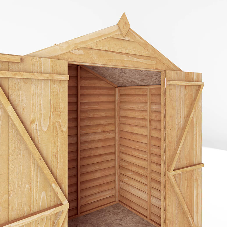 Mercia 4 x 6ft Overlap Apex Windowless Shed | Coopers Of Stortford
