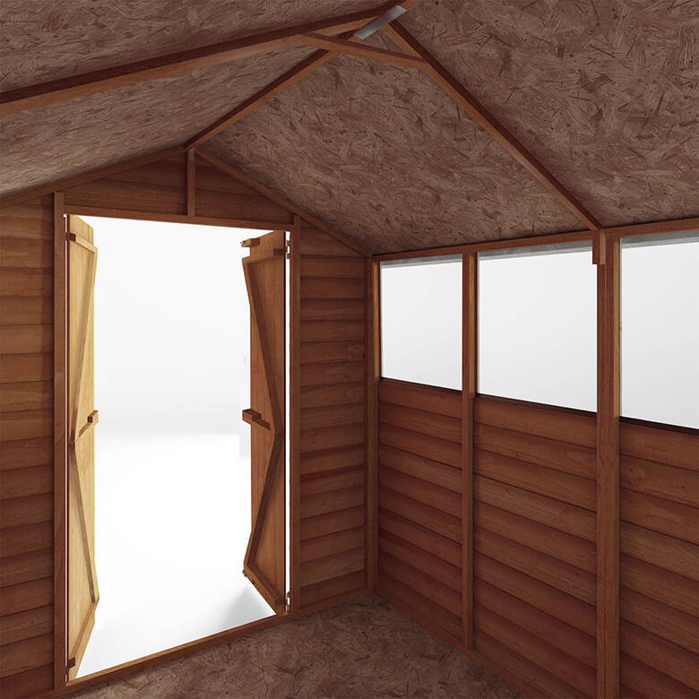 Mercia 8 x 6ft Overlap Apex Shed - Double Door | Coopers Of Stortford