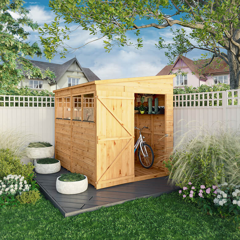 Mercia 8 X 6ft Woodsman Shiplap Pent Shed | Coopers Of Stortford
