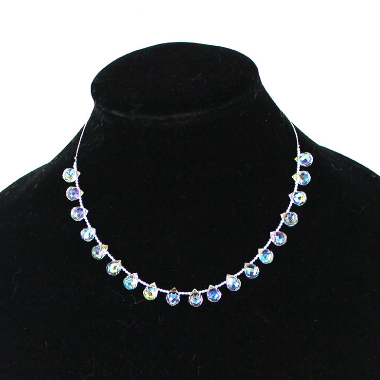 Iridescent bead hotsell necklace