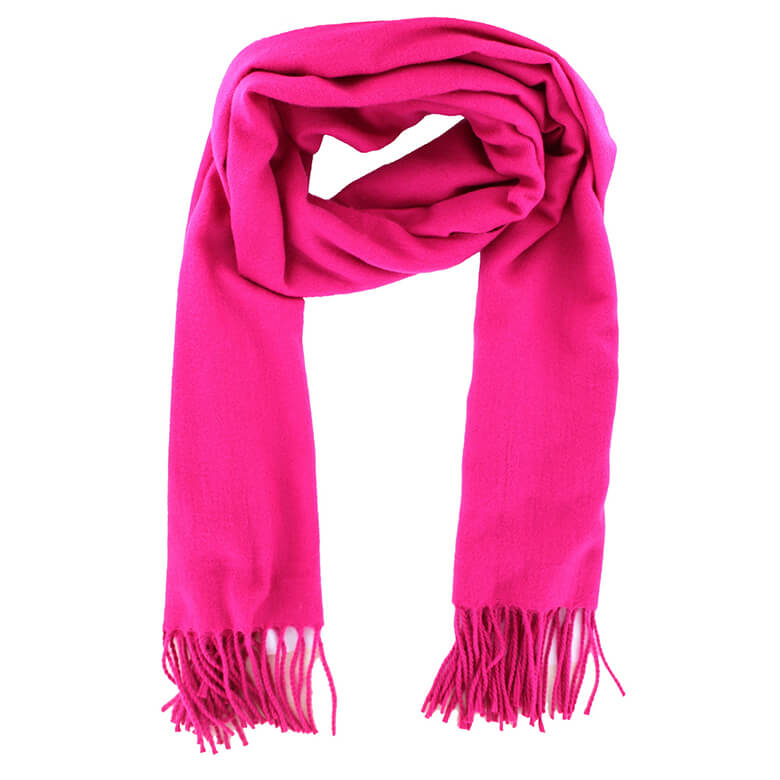 LissKiss Pashmina-Schal – Rosa Mit Kleeblatt-Muster, 70 X 180 Cm, Mit Fransen, Weicher Stoff