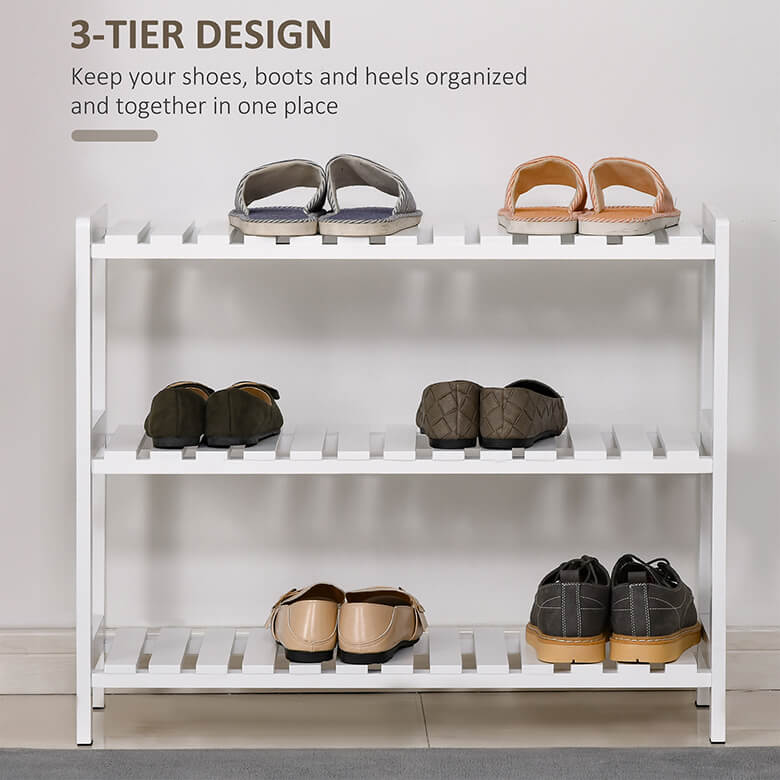 3 Tier Slatted Shoe Rack Coopers Of Stortford