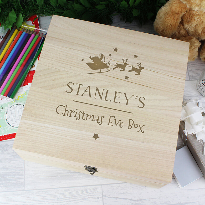 Wooden christmas eve box discount