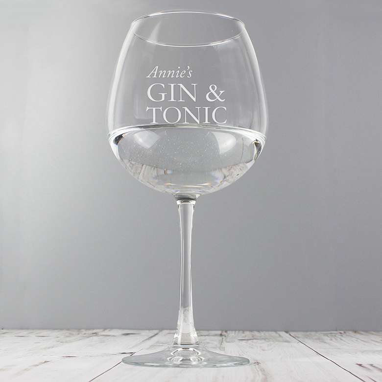 Gin Tonic Ballonglas Grapefruit Rosmarin Cocktail Glastrinke Mit Sprüche Gravierte