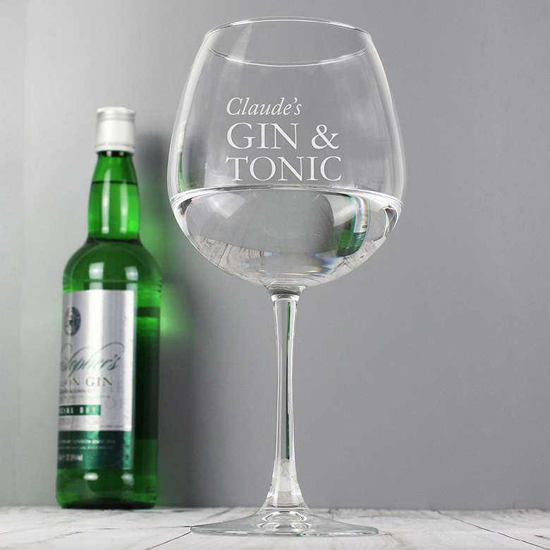Engraved shop gin glass