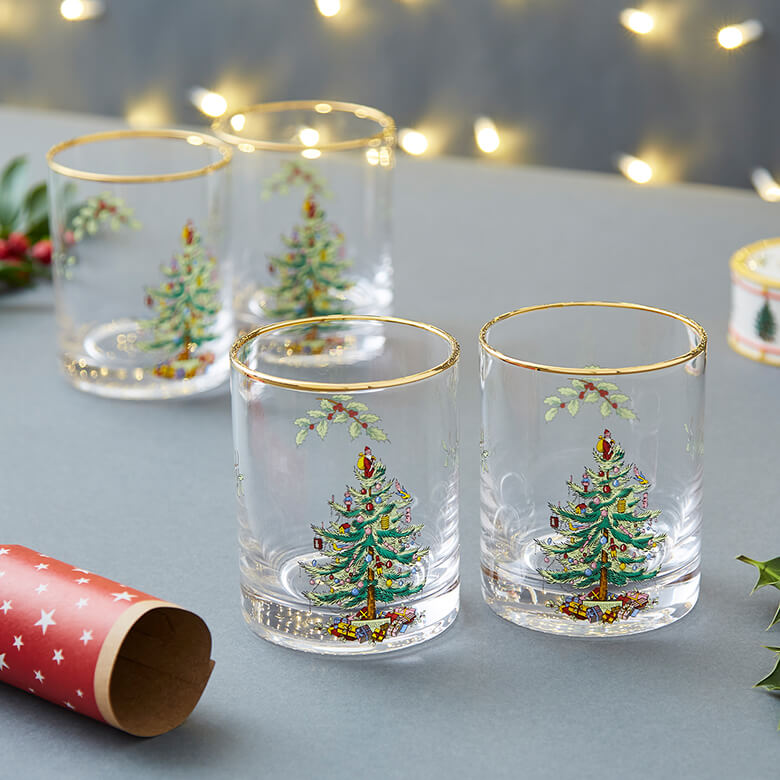 Spode Christmas Tree Set Of Wine Glasses Coopers Of Stortford