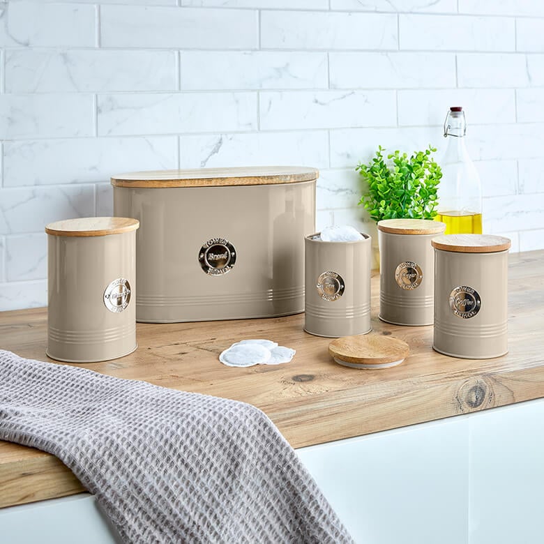 Piece Round Cylinder Storage Set Latte Coopers Of Stortford