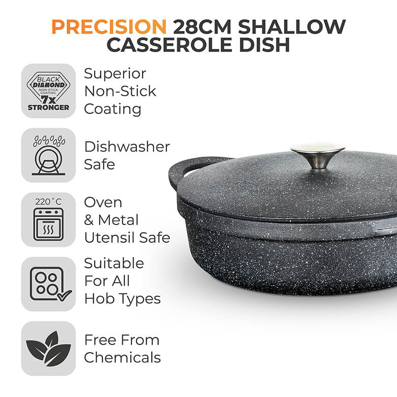 Precision 28cm Shallow Casserole Dish Coopers Of Stortford