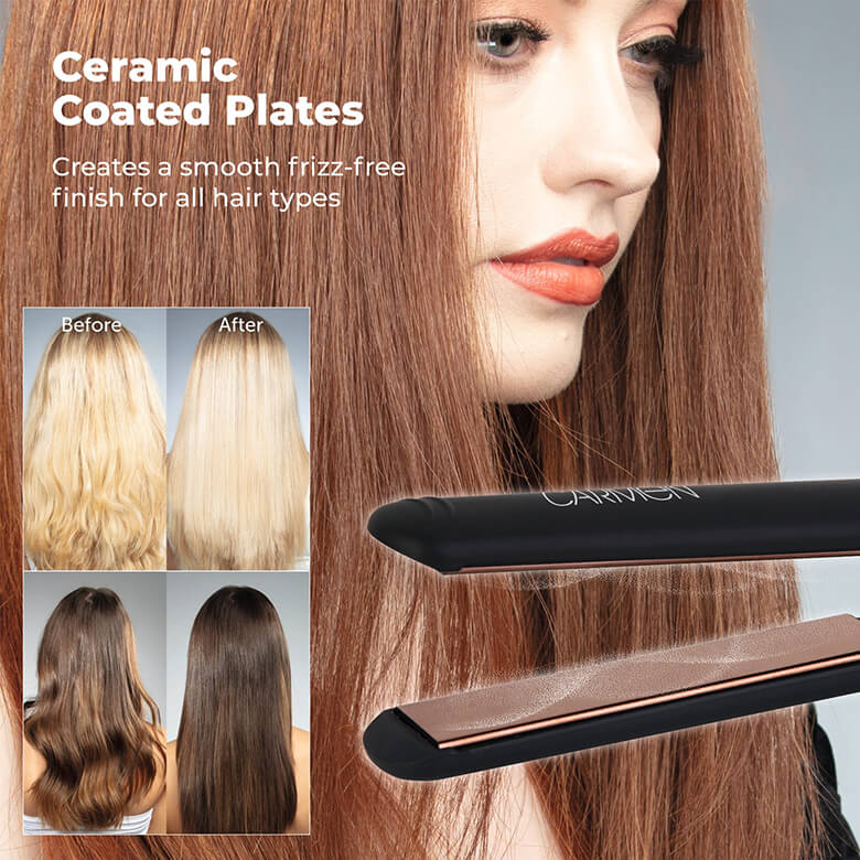 Carmen Noir Ceramic Hair Straighteners Coopers Of Stortford
