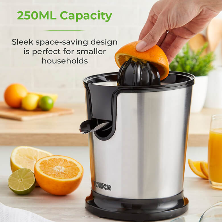 Tower 100W Citrus Juicer - Stainless Steel