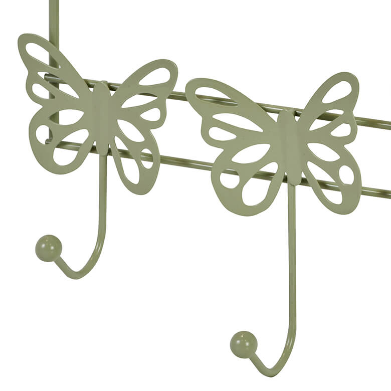 Set of Butterflies Sage Over Door Storage Hooks Coopers Of