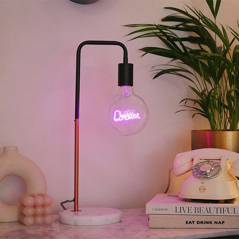 Dream LED Light Bulb Marble Stone Desk Lamp Coopers Of Stortford