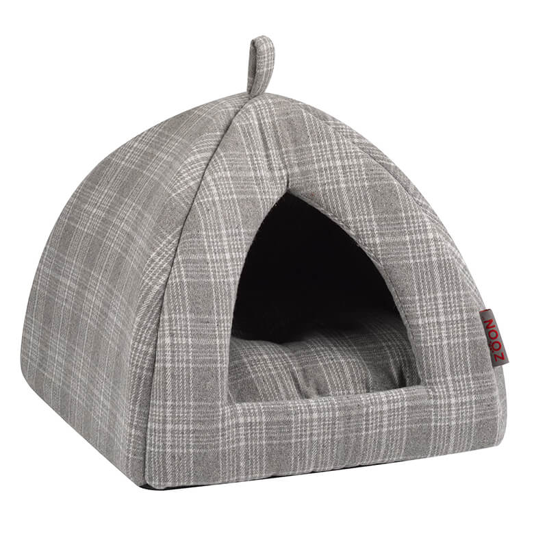 Grey Plaid Cat Igloo Coopers Of Stortford