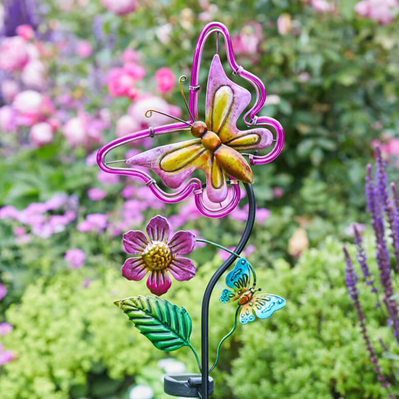 Solar Flutterbella Stake Butterfly 2 Pack Coopers Of Stortford