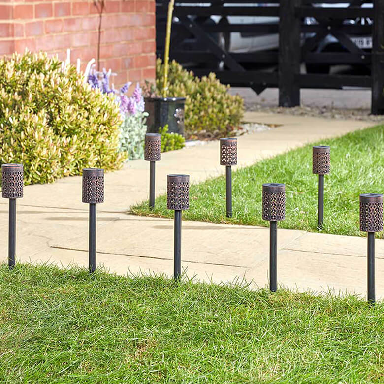 Biba Solar Stake Lights 8 Pack Coopers Of Stortford
