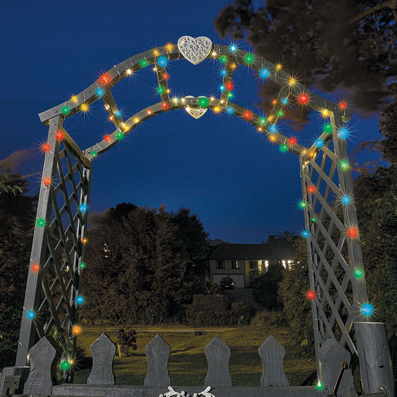 100 Multi Coloured Firefly Solar String Lights Coopers Of Stortford