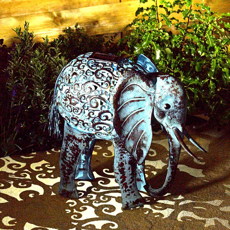 Solar Silhouette Elephant | Coopers Of Stortford