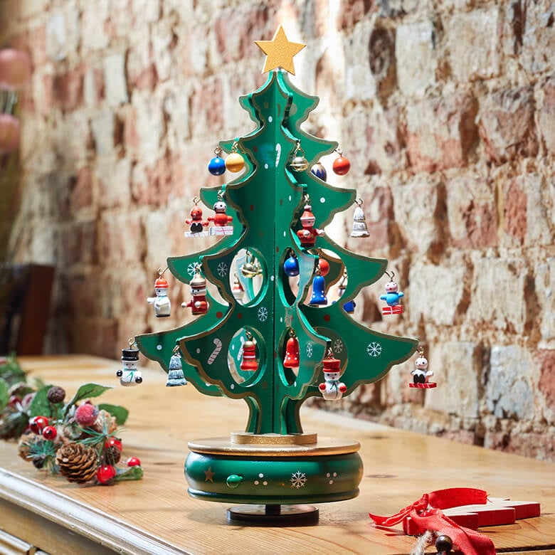 Christmas tree that spins discount